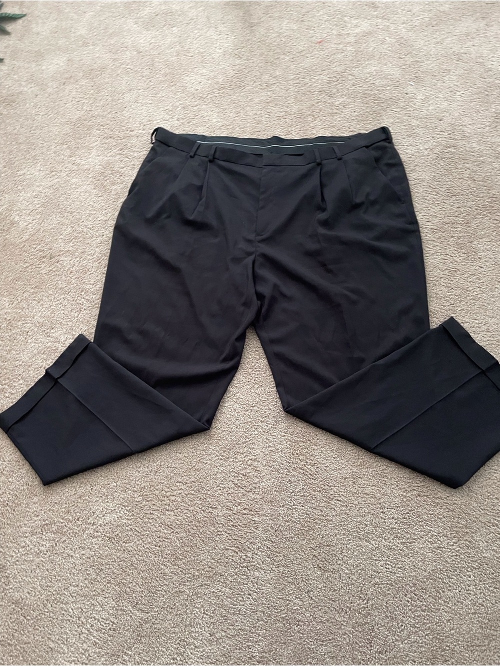 Van Heusen Black Pleated Dress Pants